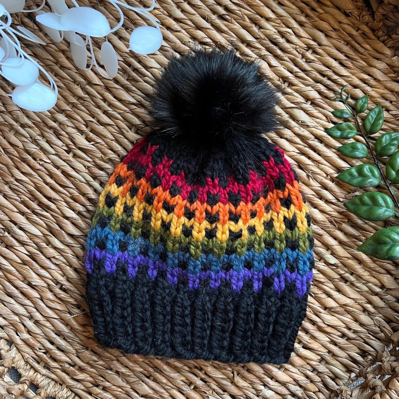 Rainbow Knit Hat 03 / 6 sizes / MTO