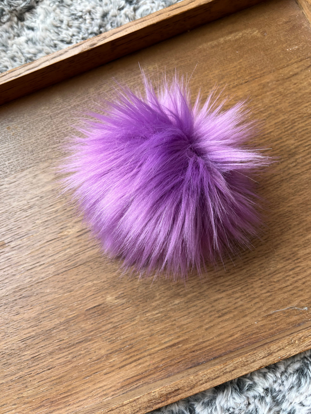 TOASTED MARSHMALLOW luxury faux fur pom pom