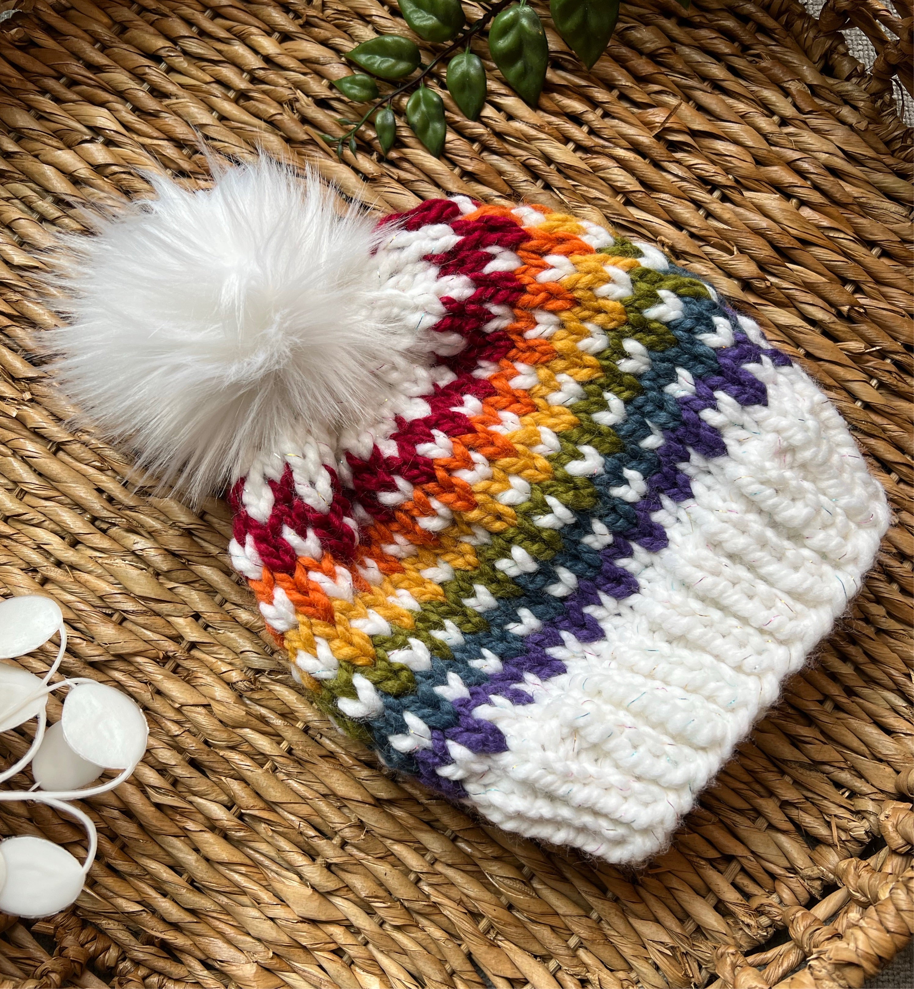 The Rainbow Hat – Knitsbynat